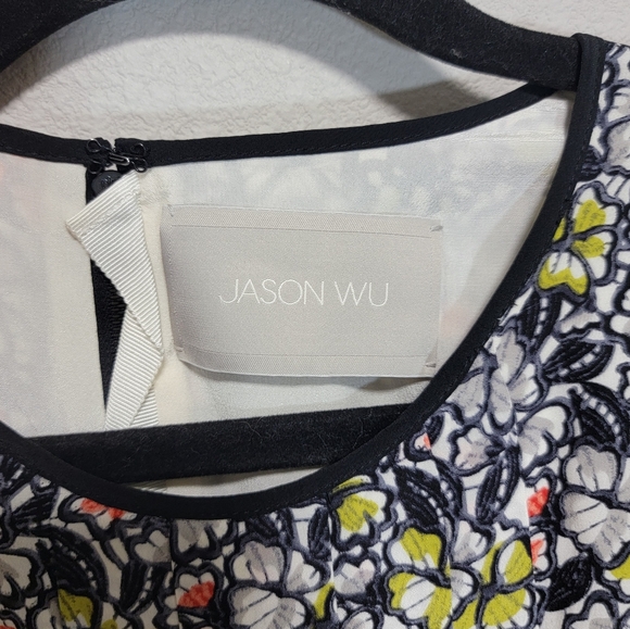 Jason Wu 100% silk double lined sheath swing dress midi length - Picture 2 of 12